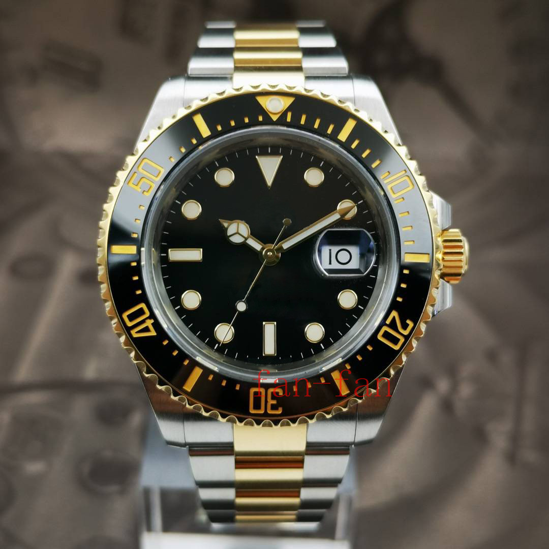 

A brand-new mens watch 43mm 126603 Sea Dweller 18K Yellow Gold Stainless Steel Box Paper 3135 Mechanical Automatic Wristwatch, Black