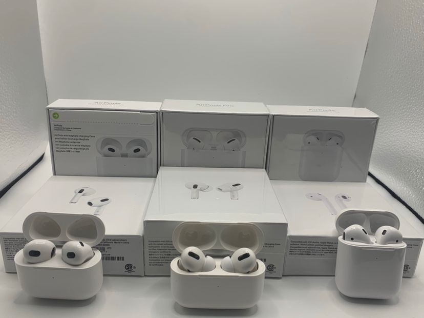

Original Airpods pro ANC earphones wireless charging Top quality bluetooth headphone white color 2pcs airpods 2 3 fast connection earphones good nice