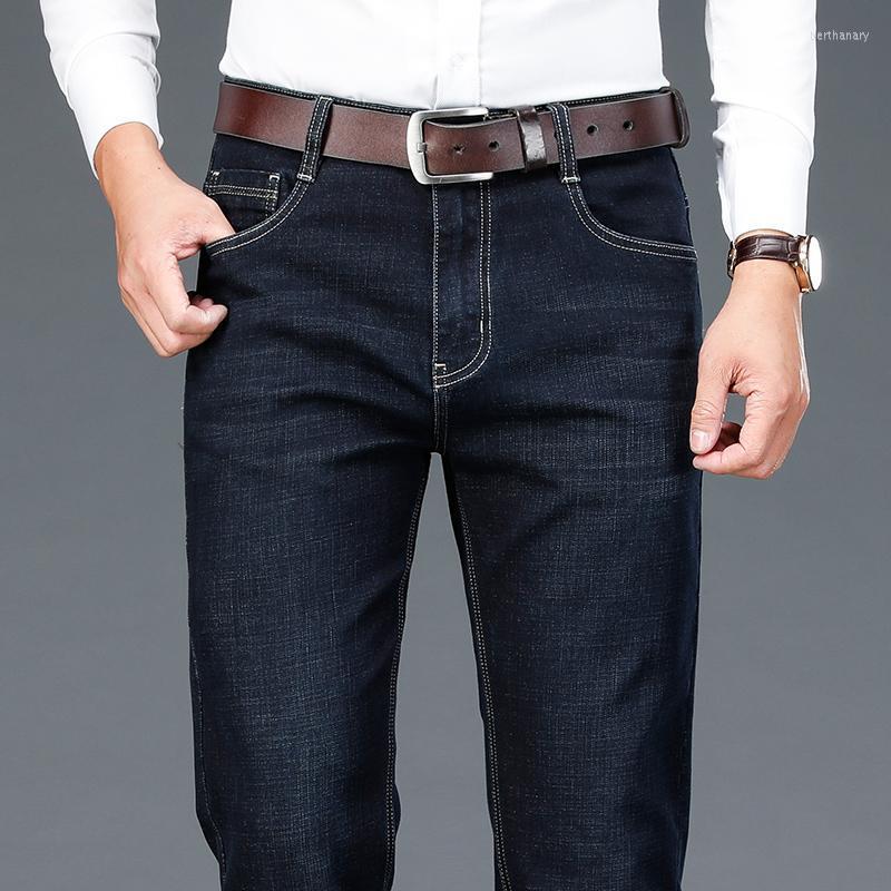 

Men's Jeans Autumn Classic Blue Black Men's Business Fashion Casual Cotton Stretch Denim Straight Pants Male Brand TrousersMen's Bert22