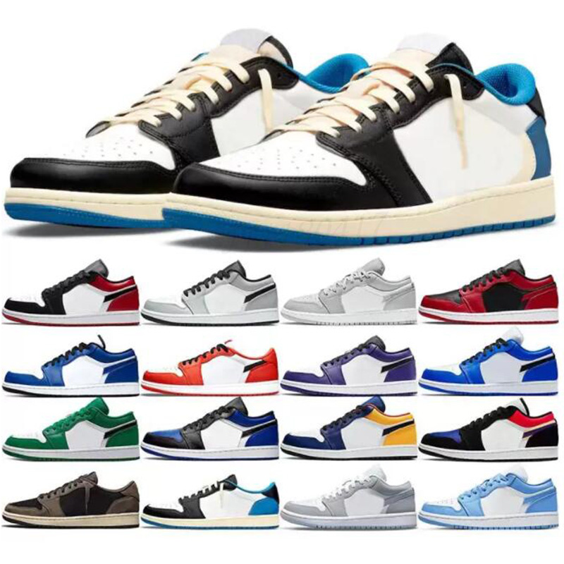 

Top Low 1 basketball shoes 1s UNC reverse bred mens sports trainers royal toe laser ge university blue black light smoke grey women sneakers without box 36-44 wp09, #9