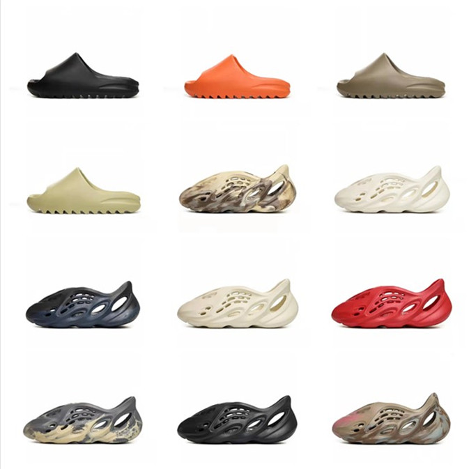 

Foam Slide Foam Runner Sandals slipper woman mans slip-on Outdoor shoes slippers slides for men sandal flat famous designer Wholesale summer, Style 1