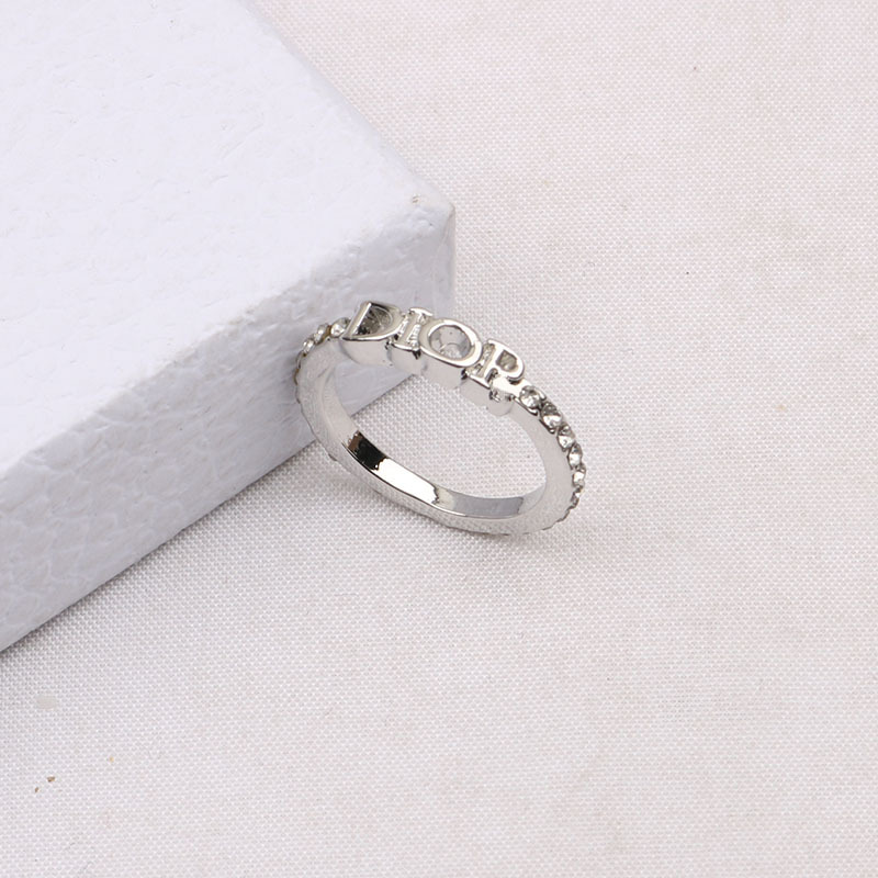 

Top Quality 18K Gold Plated Brand Letter Band Rings for Mens Womens Fashion Designer Extravagant Brand Letters Pearl Metal Ring Opening Adjustable Jewelry 6Style