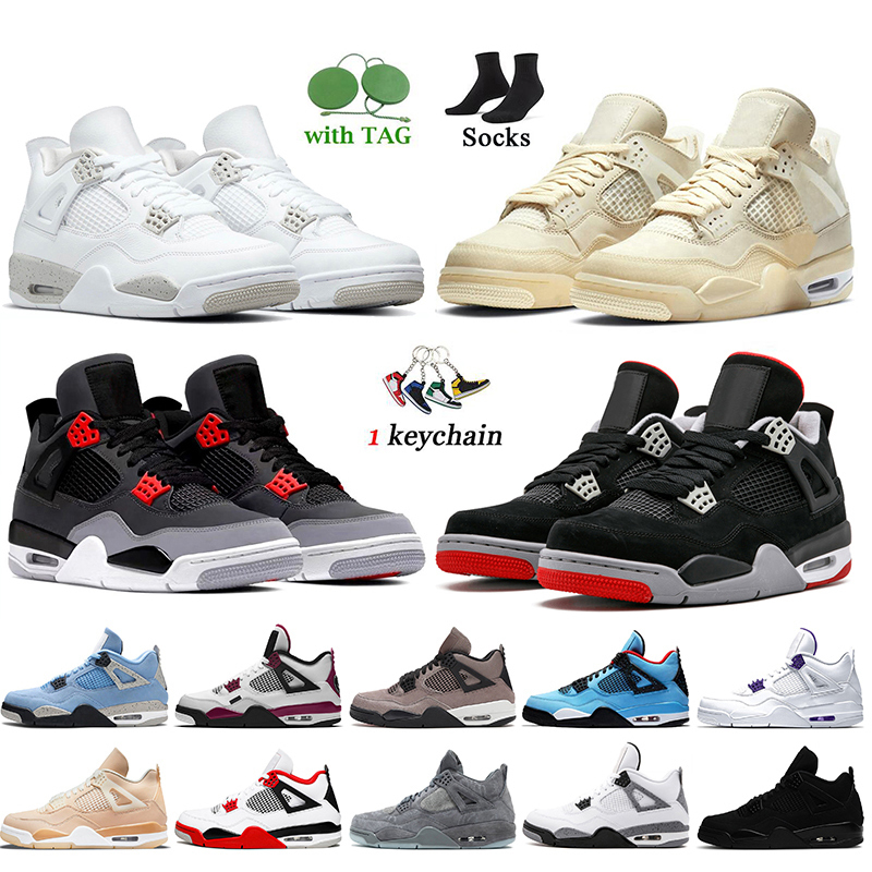 

Big Size Basketball Shoes Men Women Jumpman 4 4s Sail White Oreo Infrared Fire Red Bred Trainers University Blue Black Cat Sneakers Mushroom, D12 manila 36-47