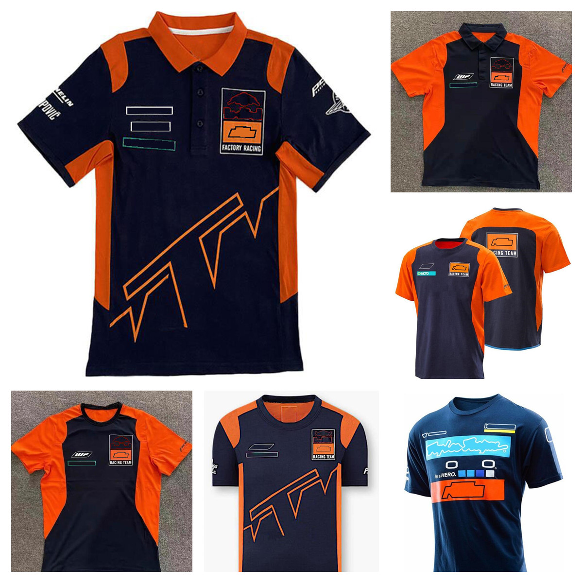 

2022 motorcycle t-shirt summer new polo suit same style customization