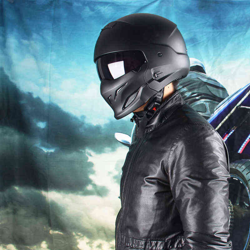 

2021 New Scorpion Helmet Retro Motorcycle Cascos Moto Locomotive Personality Multi-purpose Combination Helmet Half Helmet W220316, Bright grey