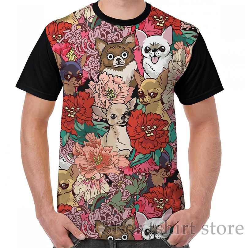 

Men' T-Shirts Funny Print Men T Shirt Women Tops Tee Because Chihuahua Graphic T-Shirt O-neck Short Sleeve Casual Tshirts