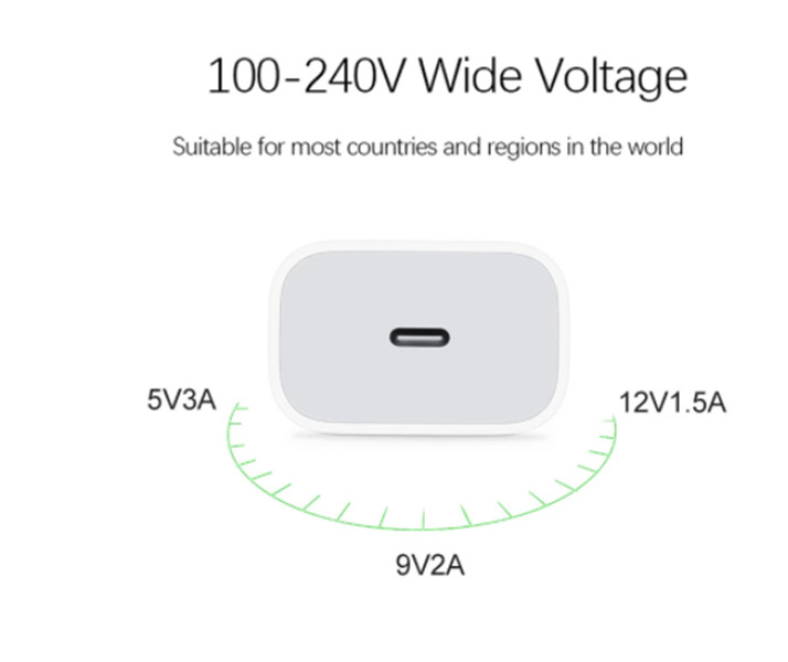 

20W PD Charger for iPhone 12 Pro XS Max XR 8 Fast Charging USB Type C Wall Adapter Qucik Charge 3A Compatible with Samsung Xiaomi Huawei