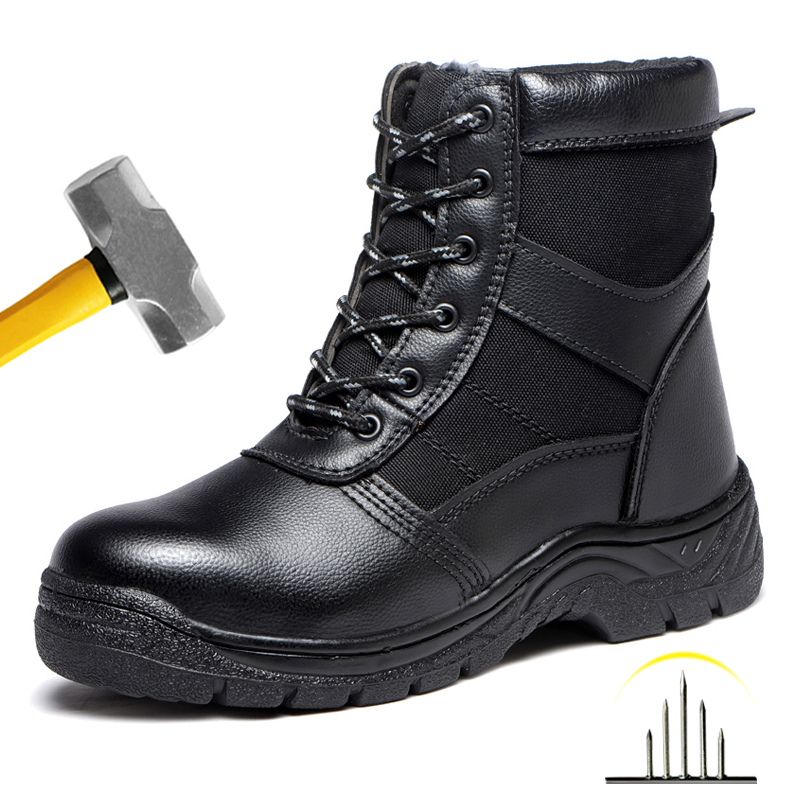 

Cotton Shoes Work Safety Shoes Men Lightweight Breathable Soft Comfortable Steel Toe Work Shoes Anti-smashing, Y088gaomian