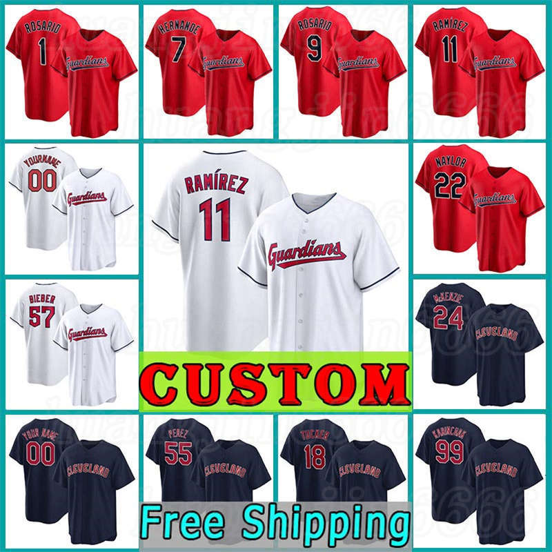 

Custom Cleveland 11 José Ramírez Guardians Mesh Jersey Baseball 22 Josh Naylor Shane Bieber Tyler Naquin Carlos Santana Carson Tucker Francisco Lindor Jim Thome, Mens custom new cool base (yin di an)