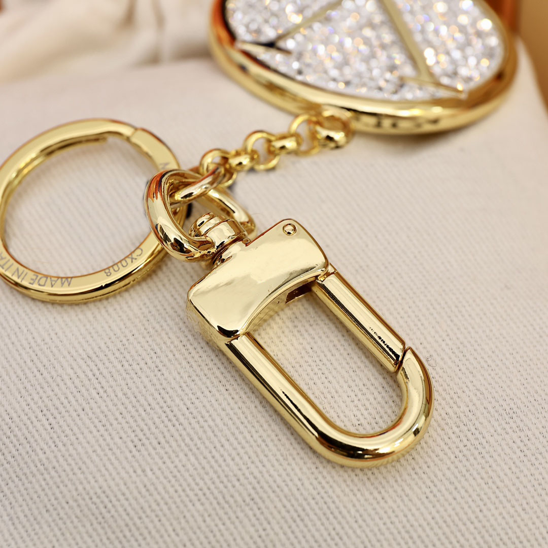 

Full Diamond Keychain Luxury Designer Keys Bag Pendant Gold Key Buckle Classic Letter Print High Quality Keychains Ornaments Fashion