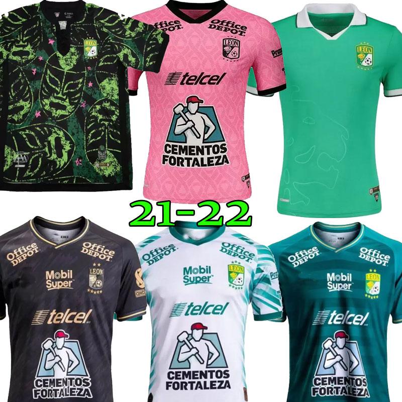 

liga mx 21 22 Club Soccer Jerseys leon third camisetas 2021 2022 Football Shirts 3rd kids kit training special version, Away