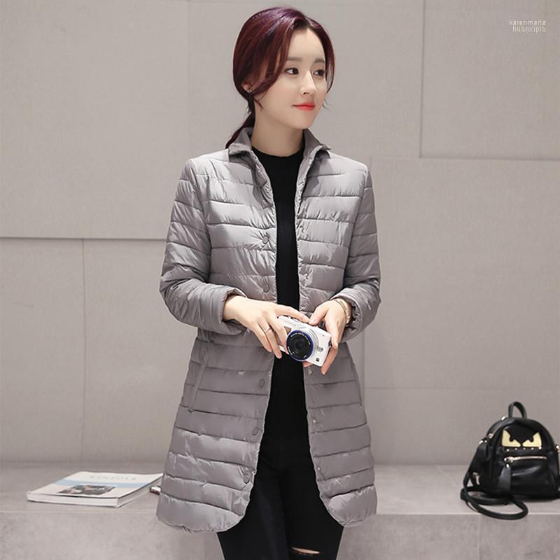 

Wholesale- Spring Autumn Basic Jackets Cotton Padded Fashion Ultra Light Women Parka Kare22, Color 3
