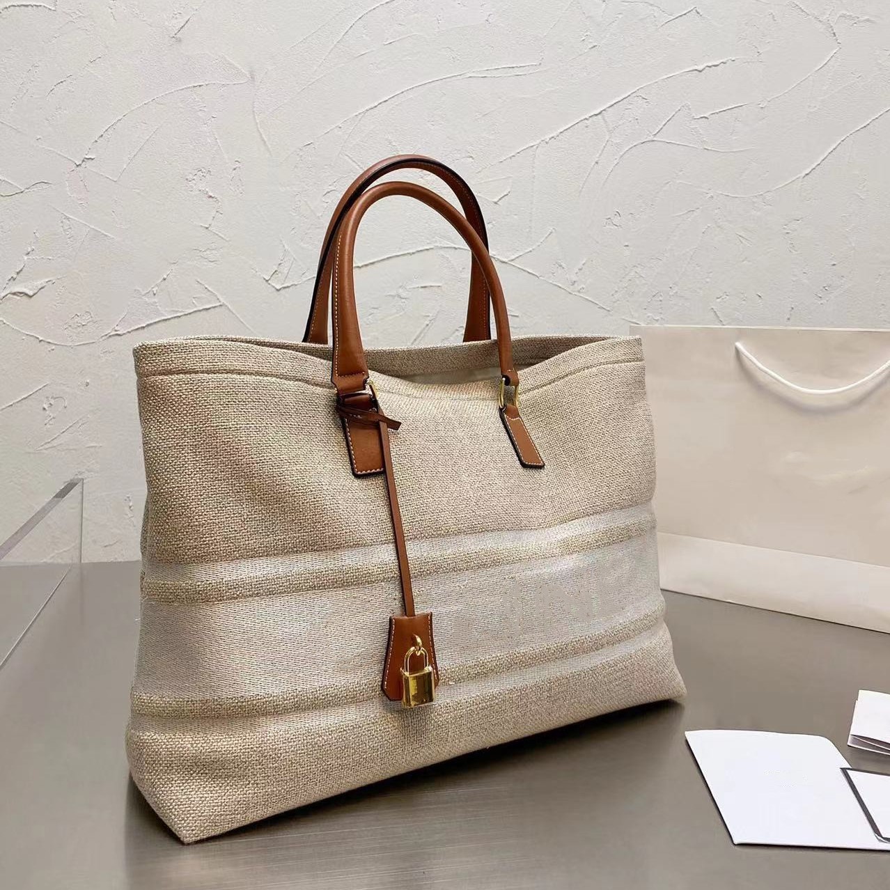 

Top Quality Fashion Shoulder Bag Exclusive Designer Large Capacity Canvas Handbag Classic Versatile Messenger Tote Women's Bag, Customize