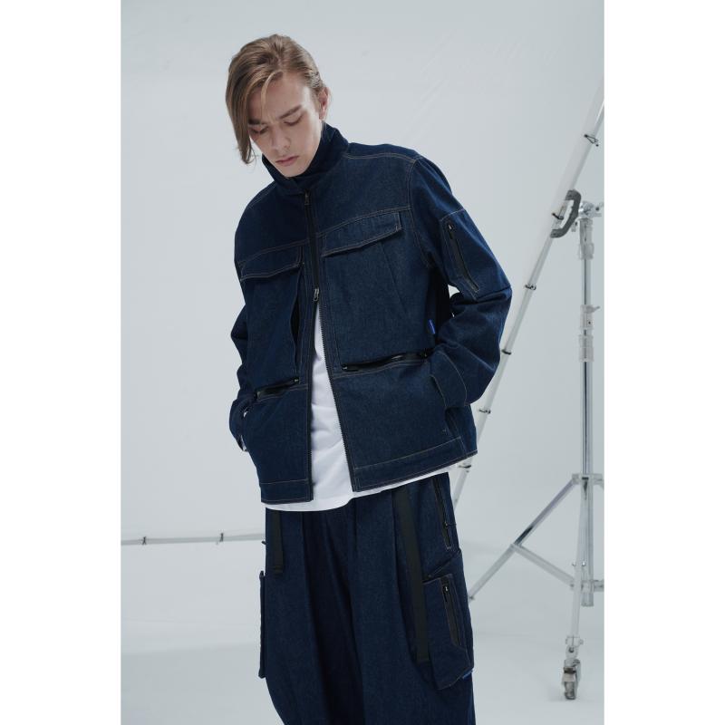 

Men' Jackets Reindee Lusion 21 Functional 3d Pocket Denim Jacket Durable Cold Proof Techwear Aesthetic Casual StreetwearMen' Men'sMen, As pic