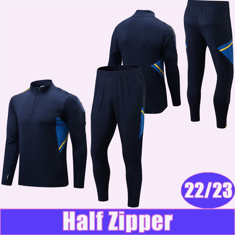 

22 23 Boca Juniors VILLA SALVIO Training Wear Kit Suit Soccer Jerseys BENEDETTO MARCOS ROJO VARELA MEDINA PAVON Half Zip Tracksuit Football Shirts, Wyg727 22 23 half zipper sapphire
