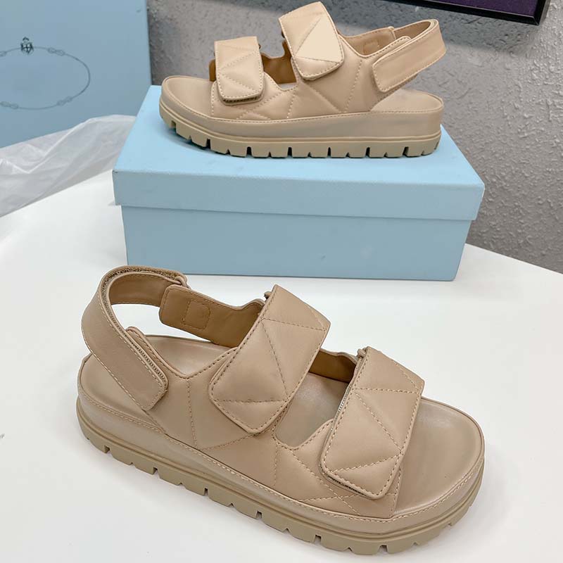 

Top Quality Beach Sandals For Woman Classic Platform Mules Retro Cowhide Heels Slippers Designer Flip Flops Espadrilles Loafers Luxury Slingbacks Open Flat Shoes, Box