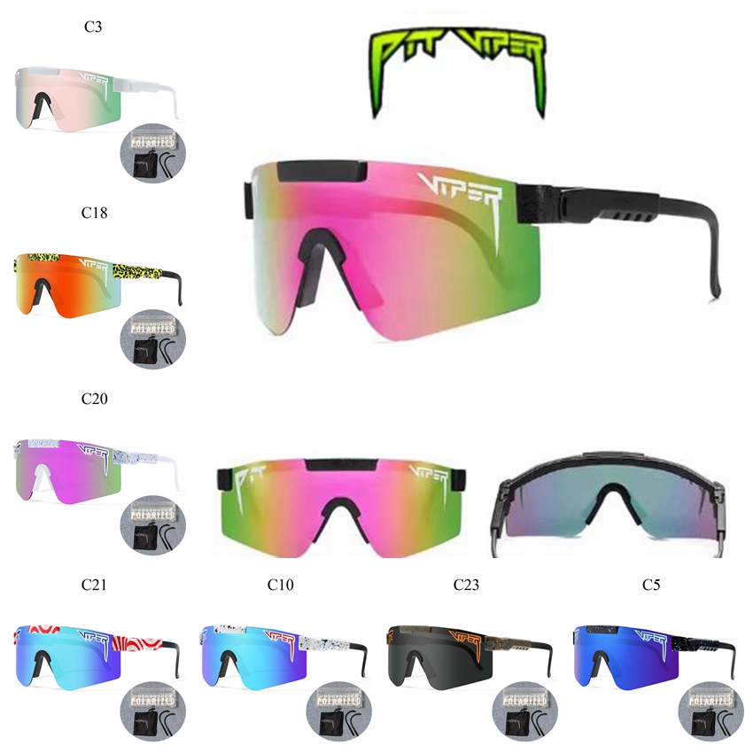 

2022 Designer Sport Polarized Sunglasses pitviper Top Quality Sunglass Fashion Sports Goggles for men women Double Wide UV400 Outdoor Windproof Cycling Glasses