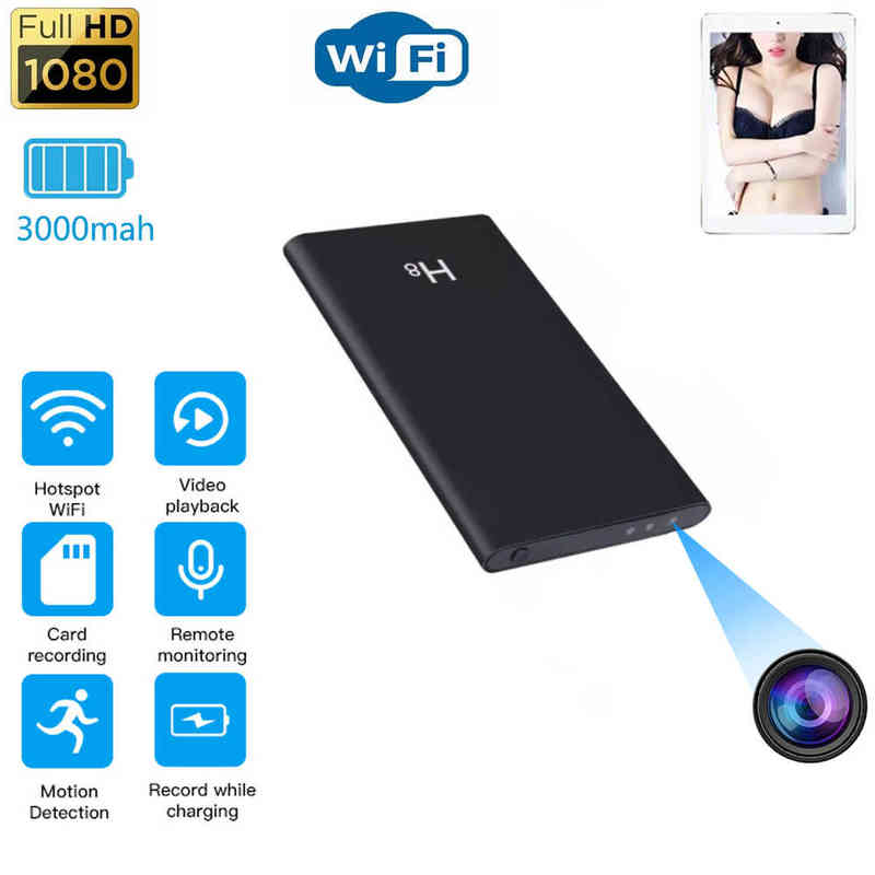 

3000Mah Portable Power Bank Wifi Camera 6 Hour Video and Audio Recording 1080P Wireless Ip Camera Live Streaming Card Loop Recording J220519