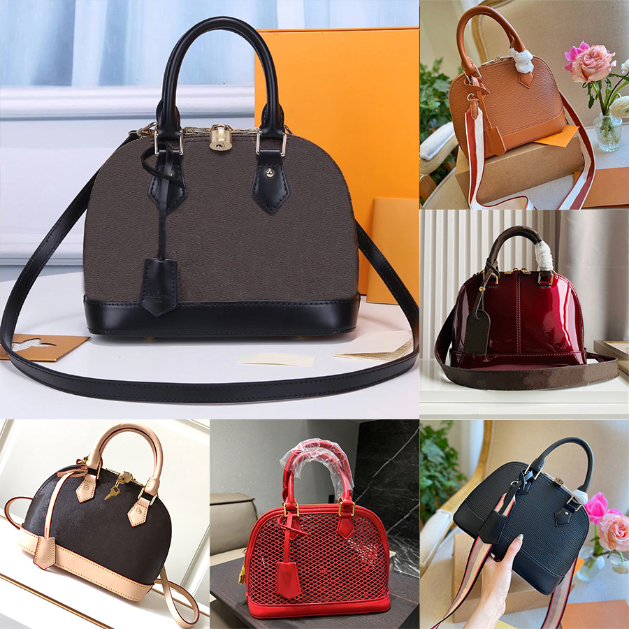 

ALMA BB shell bag canvas handbag epi leather crossbody luxurys double zip closure shoulder bag, I need see other product