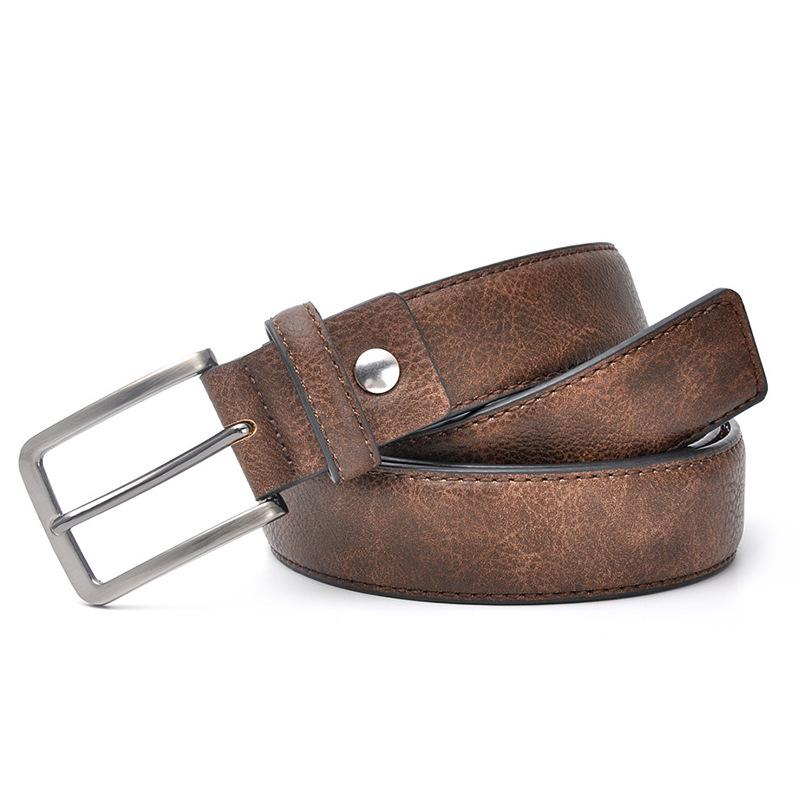 

Belts Fashion Black Grey Dark Brown Men Leather Belt Trouser Waistband Casual BeltsBelts