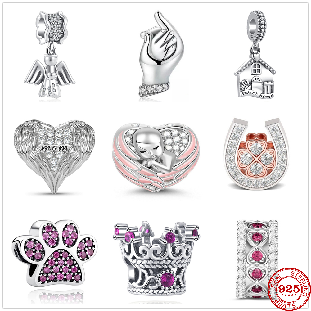 925 argent sterling enrôle charme femmes perles de sécurité Clip stopper cristal les perles plaquées européen