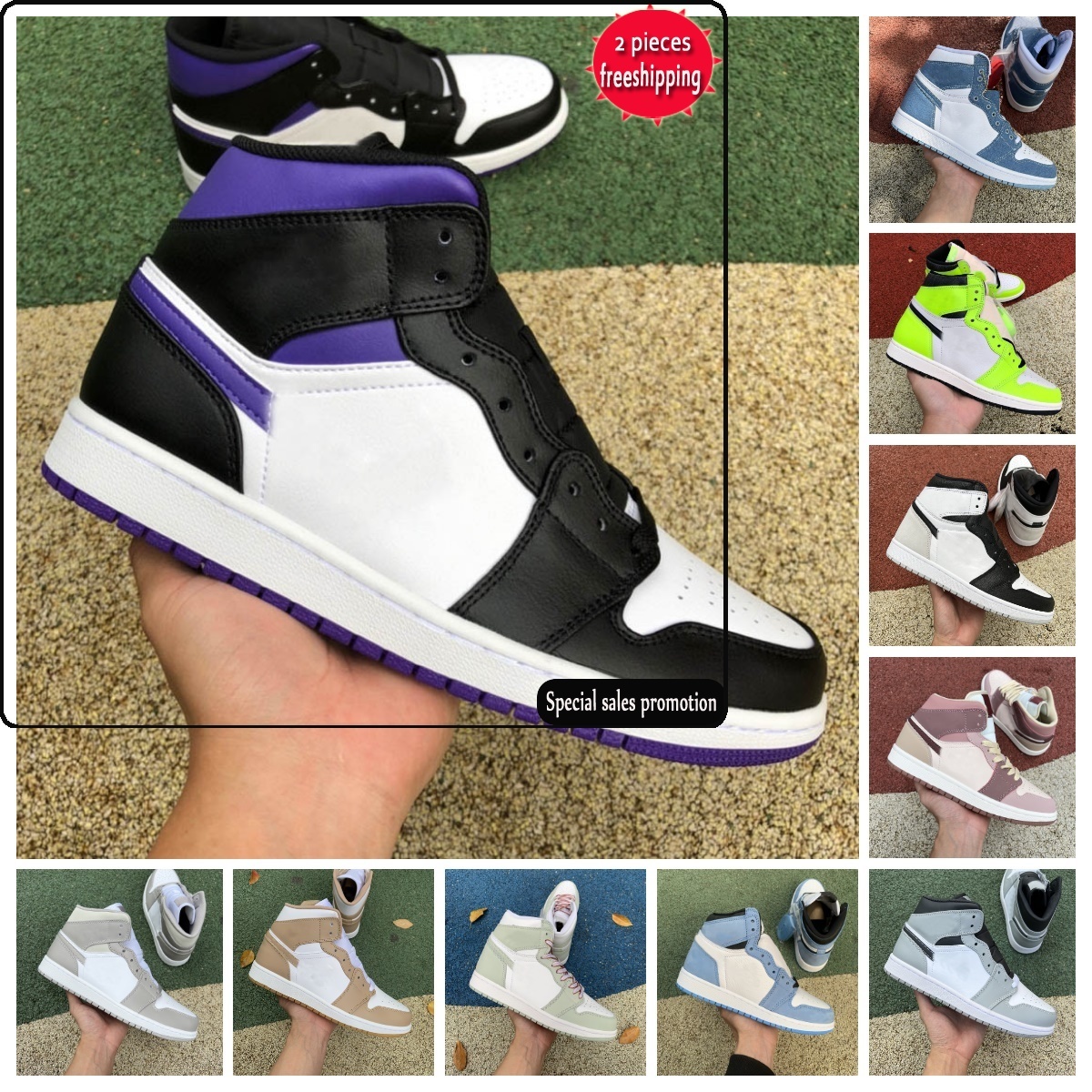 

2022 Dark Iri 1S High Mid UNC Men Women Basketball Shoes 1 Hyper Royal University Blue Bred Black Silver Toe Navy Mint Foam Shadow Daimond Denim NB, Aj023