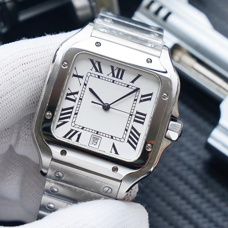 

Top Quality Moissanite Classic Mens Watch Automatic Mechanical Wristwatches 40mm Waterproof Fashion Wristwatch Montre De Luxe Watches for Men Gift, Color 1