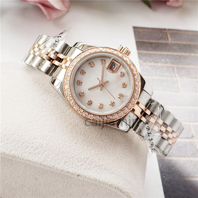 

Ladies Watch 2813 Automatic Mechanical Diamond Ring Stainless Steel Strap 28/31mm small dial, Tool