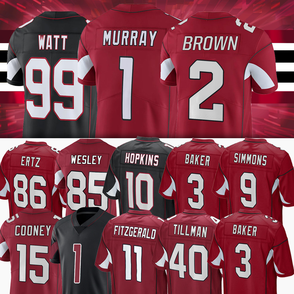 

1 Kyler Murray Football Jerseys J.J. Watt Trey McBride Antoine Wesley Larry Fitzgerald Rondale Moore Colt McCoy Marquise Brown, Men