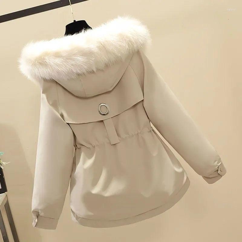 

Women's Trench Coats Jacket Women Thick Warm Hooded Parka Mujer Female Cotton Padded Coat Casual Slim Parkas Ladies Snow Outerwear G278Women, Black