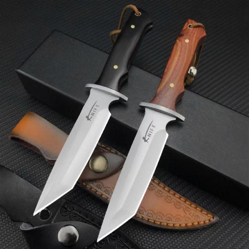 

The Small Wing Tiger Straight Fixed Blade Knife 7Cr13Mov Blade Olive Wood Rosewood Handle Hunting Fishing EDC Survival Tool Knives256Y