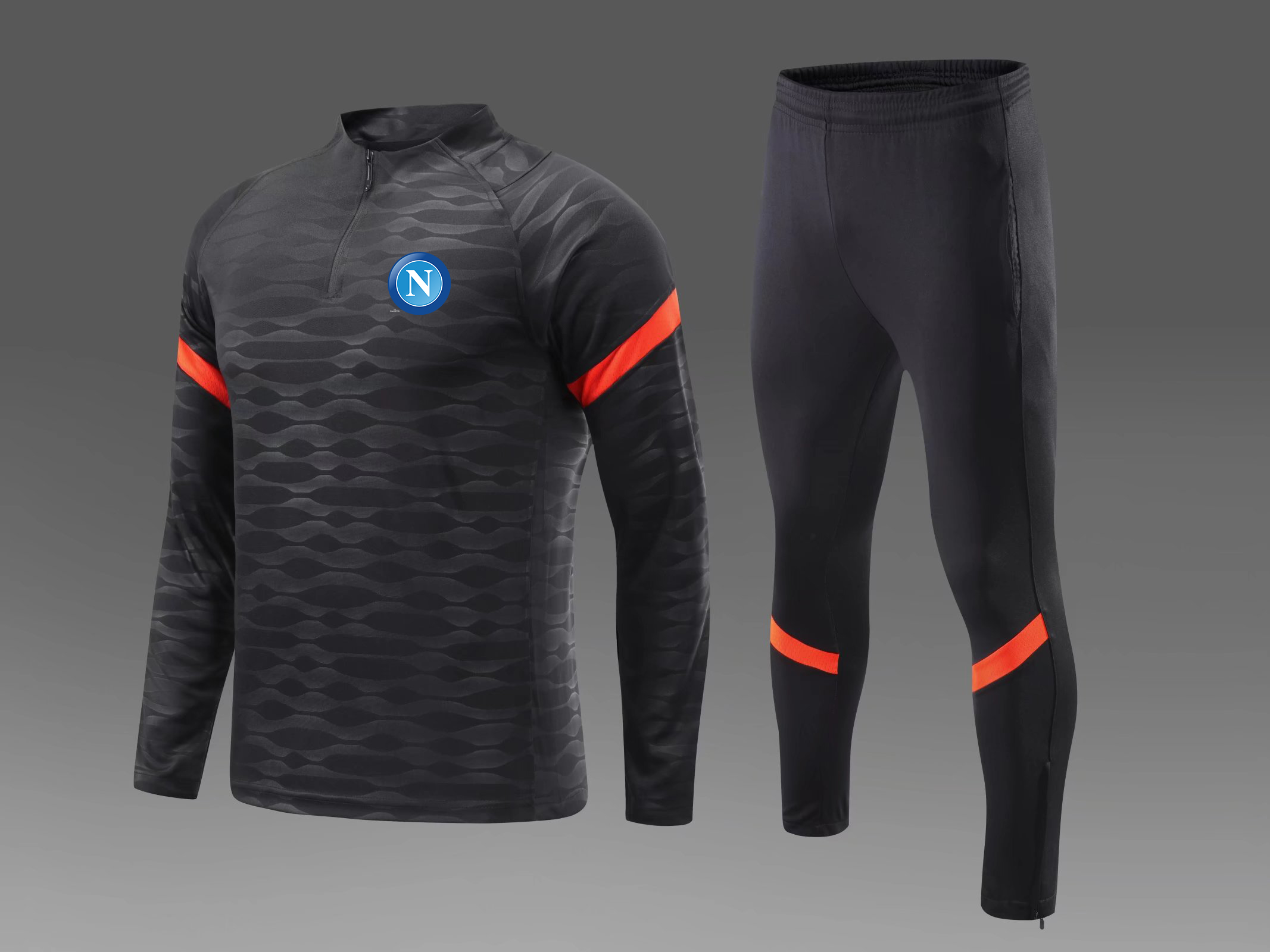 

S.S.C. Napoli men's football Tracksuits outdoor running training suit Autumn and Winter Kids Soccer Home kits Customized logo, No 1