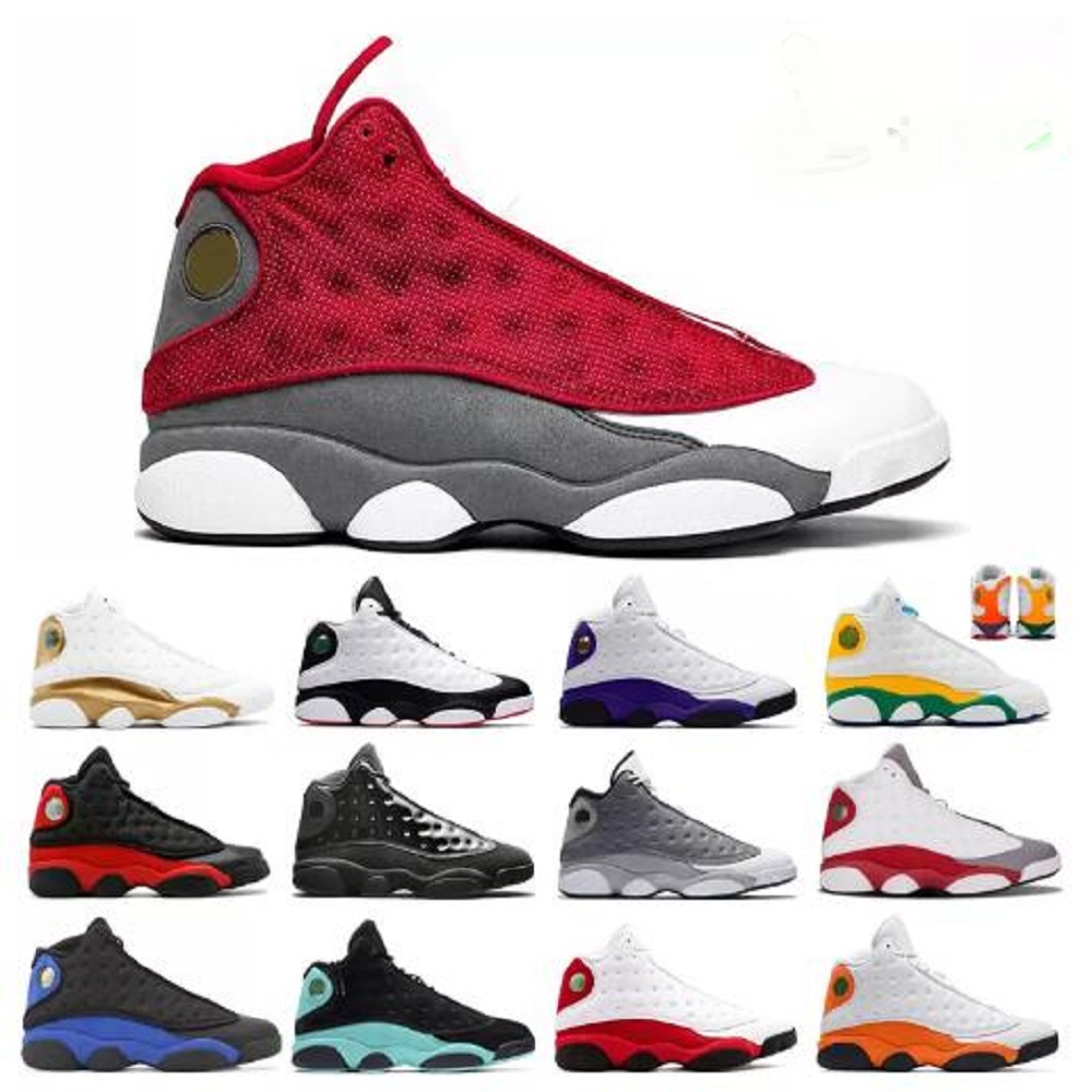 

men women basketball shoes 13s Hyper Royal Starfish Red Flint Dirty Bred Chicago Barons Black cat mens trainers athletic sneakers, # 49