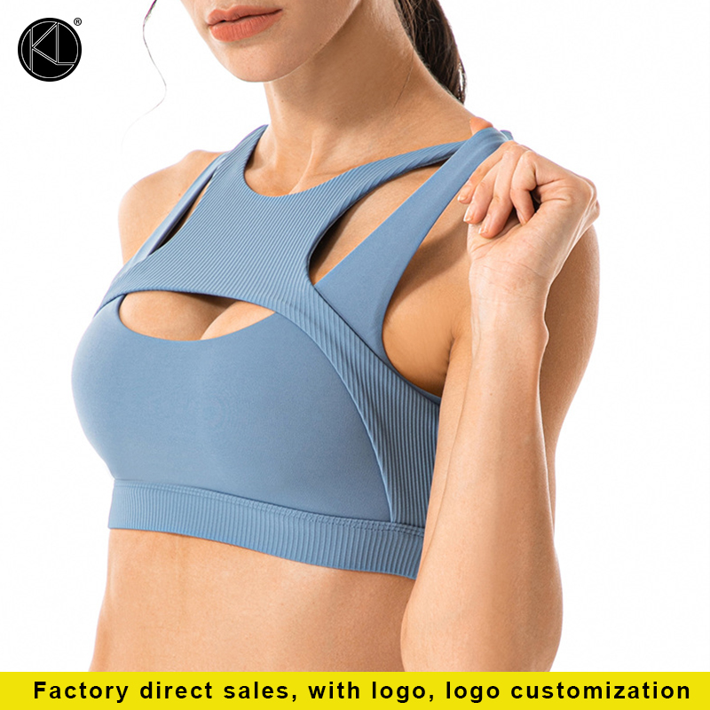 

KALAYOGA Women' Plus Size Yoga Bras Sexy Hollow Sports Bra High-strength Gathering Shockproof Beautiful Back Yoga Fitness Vest, Purple