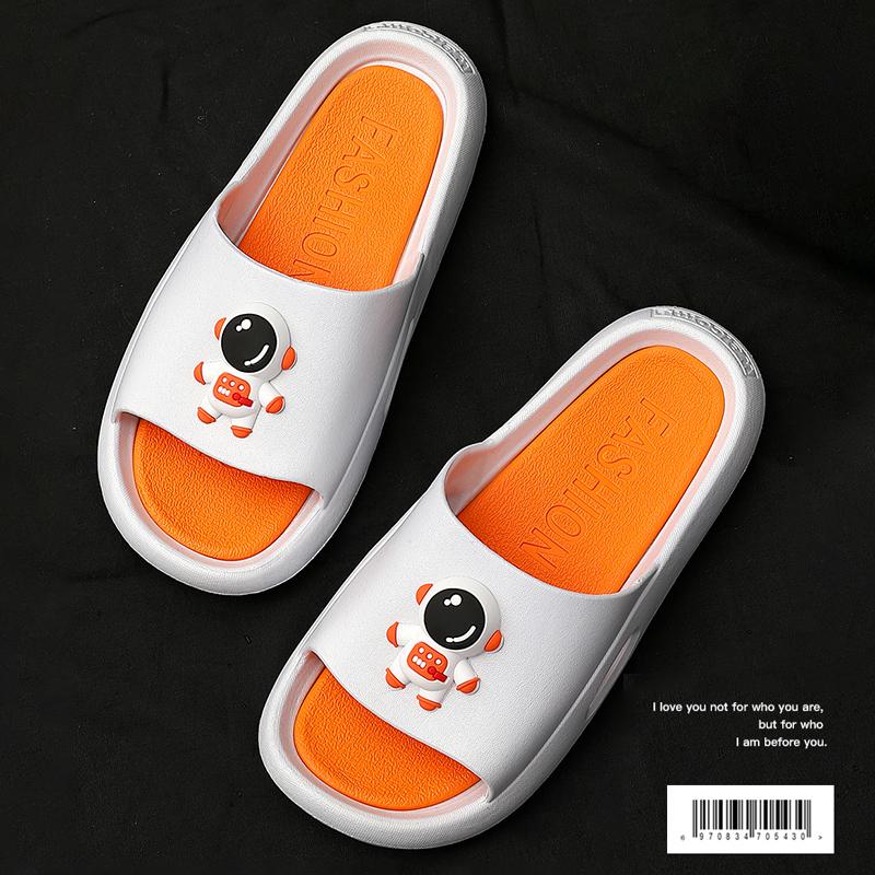 

Slippers Cartoon Summer 2022 Fashion Women's Men Leisure Flip Flop Anti-slip Soft Sole Astronaut Design SandalsSlippers, G-green