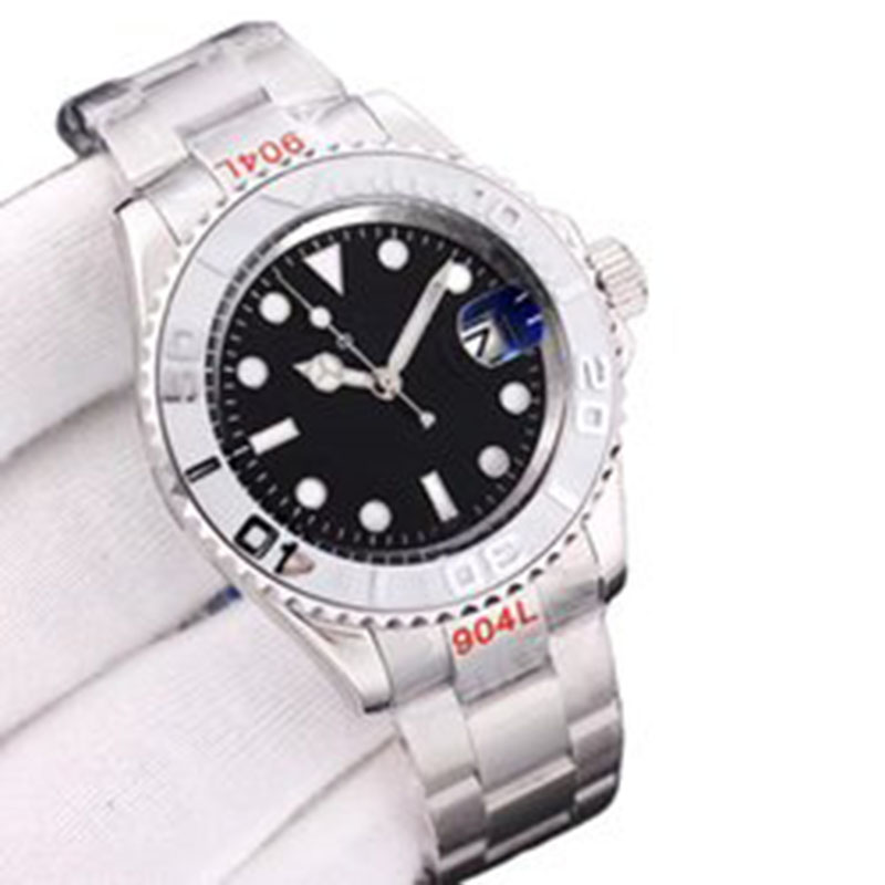 

men watch Watches role watches 40mm Automatic Mechanical Full Stainless Steel sliding clasp Blue Black Ceramic Sapphire WristWatches luminous montre de luxe box, Gm16