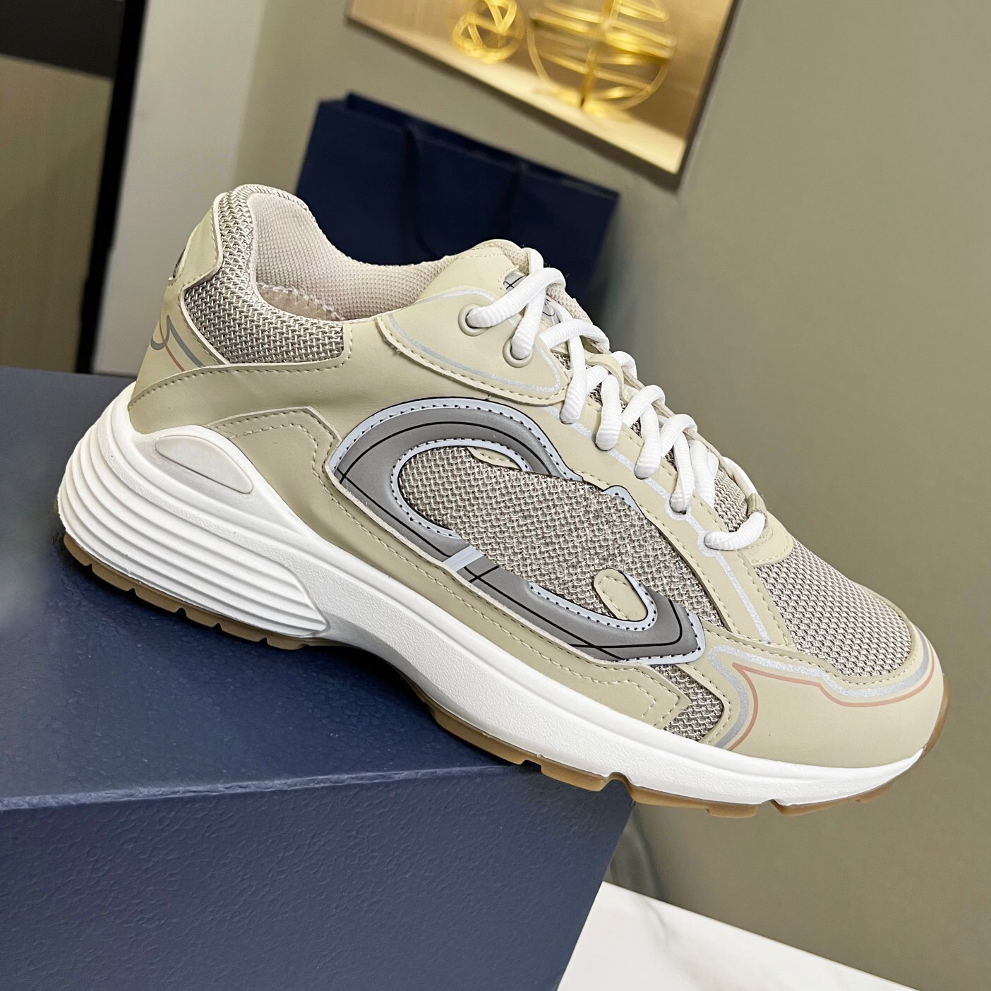 

Runner B30 2022 Shoes Grey Shoe Vintage Sneakers Casual Chunky Calfskin Mesh Men Designer Technical Oblique Trainers Outdoor Women Nstlm