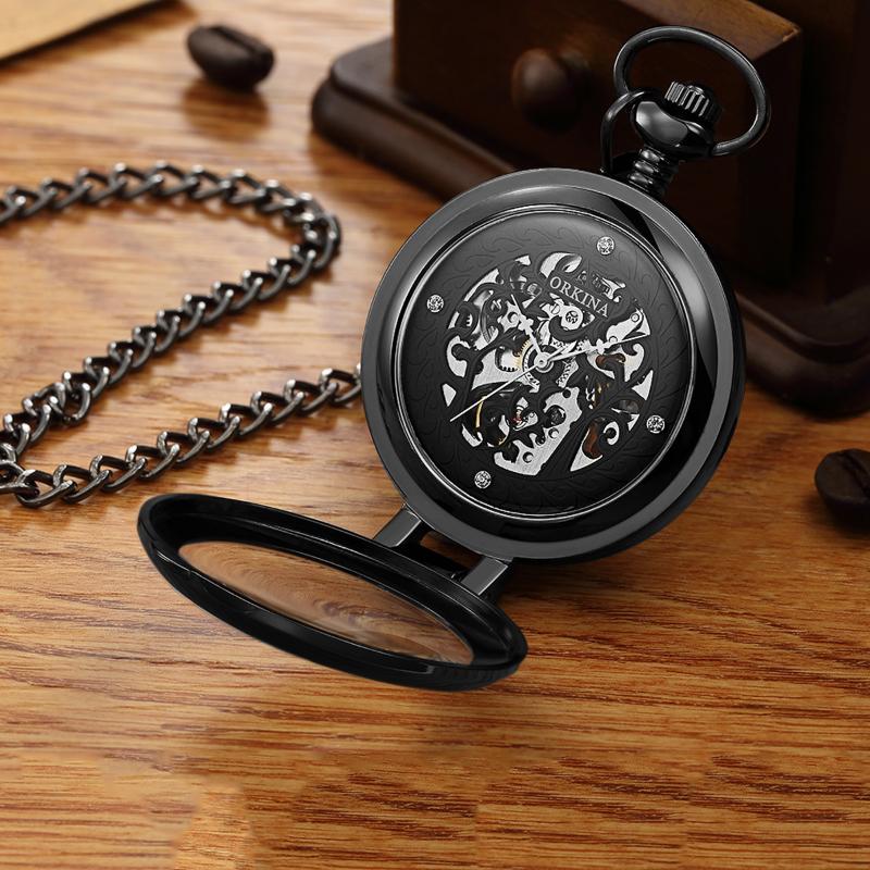 

Pocket Watches Retro Mechanical Women Fob Chain Mens Exquisite Carving Dial Clock Luxury Fashion Quartz Watch Gifts, Pm234