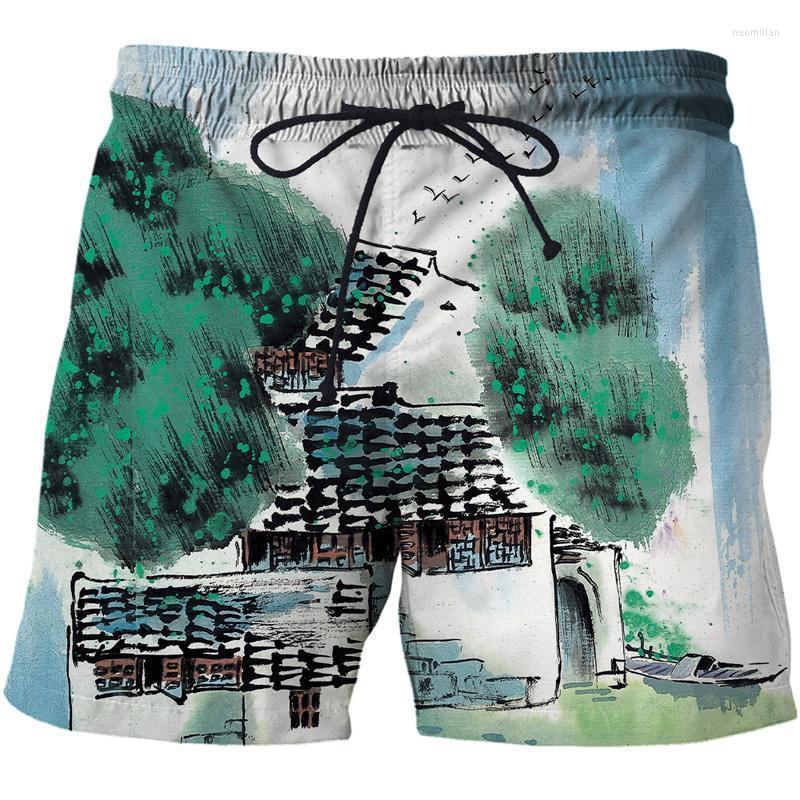 

Men's Shorts Ink Painting Series Men's Sweatpants Beach Short 3D Print Unisex 2022 Summer Oversized Casual Clothing Male BermudaMen's Na, Cbdk-1461