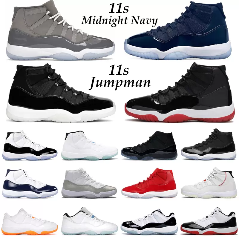 

High 11 Basketball Shoes Jumpman Cool Grey Cherry 11s Sneakers Mens Jubilee Pure Violet Animal Instinct Pantone Playoffs Bred Gamma Blue Men, Box