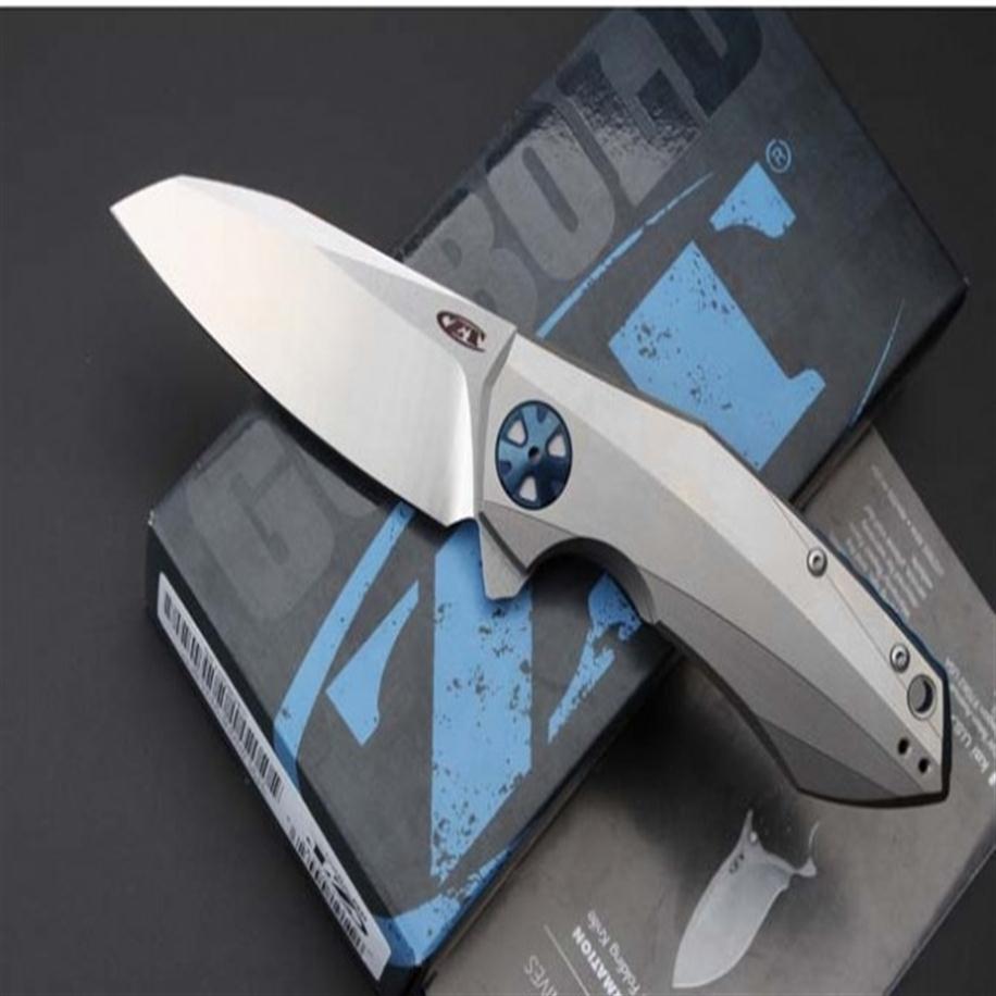

Zero Tolerance ZT0456 Tactical Folding Knife Ball Bearing TC4 Titanium Alloy Flipper Ceramic Camping Hunting Survival Pocket EDC C268t
