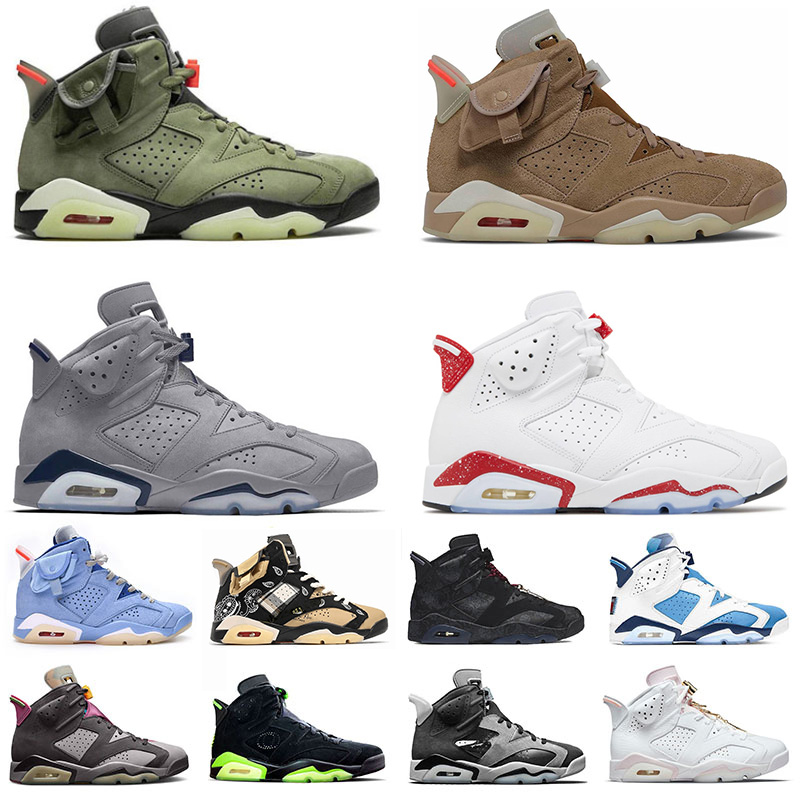 

Jumpman 6 6s IV Mens Womens Basketball Shoes Trainers Cactus Jack Travis Georgetcown Tiffany Blue Scotts Singles Day Red Oreo Infrared Sports Sneakers Size 36-47, 40-47 blue