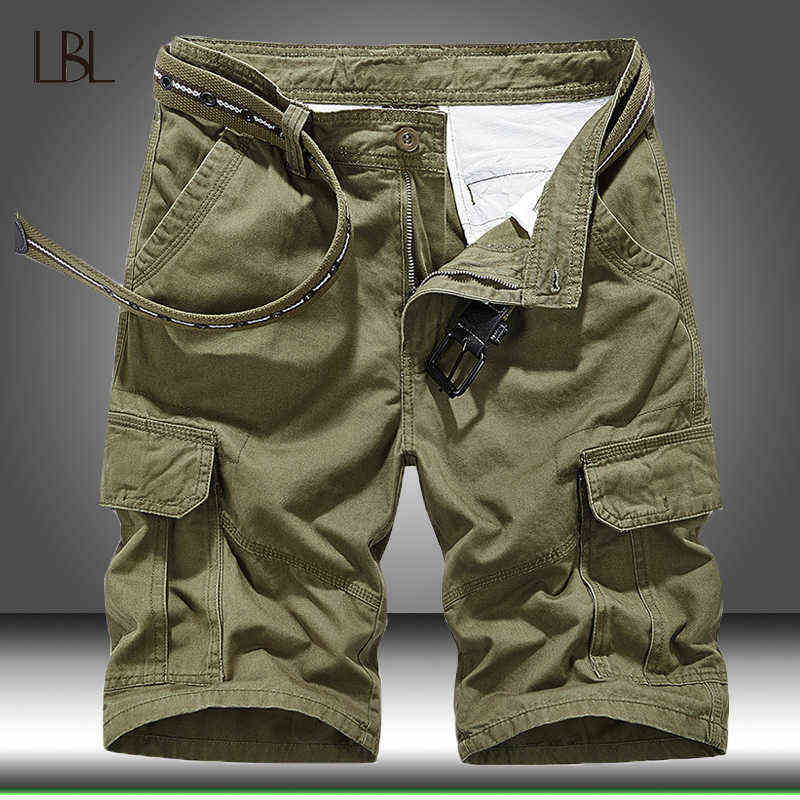 

Mens Military Cargo Shorts New Summer Cotton Men MultiPocket Homme Random Bermuda Short Pants Drop Shipping J220707, Nbws210blue