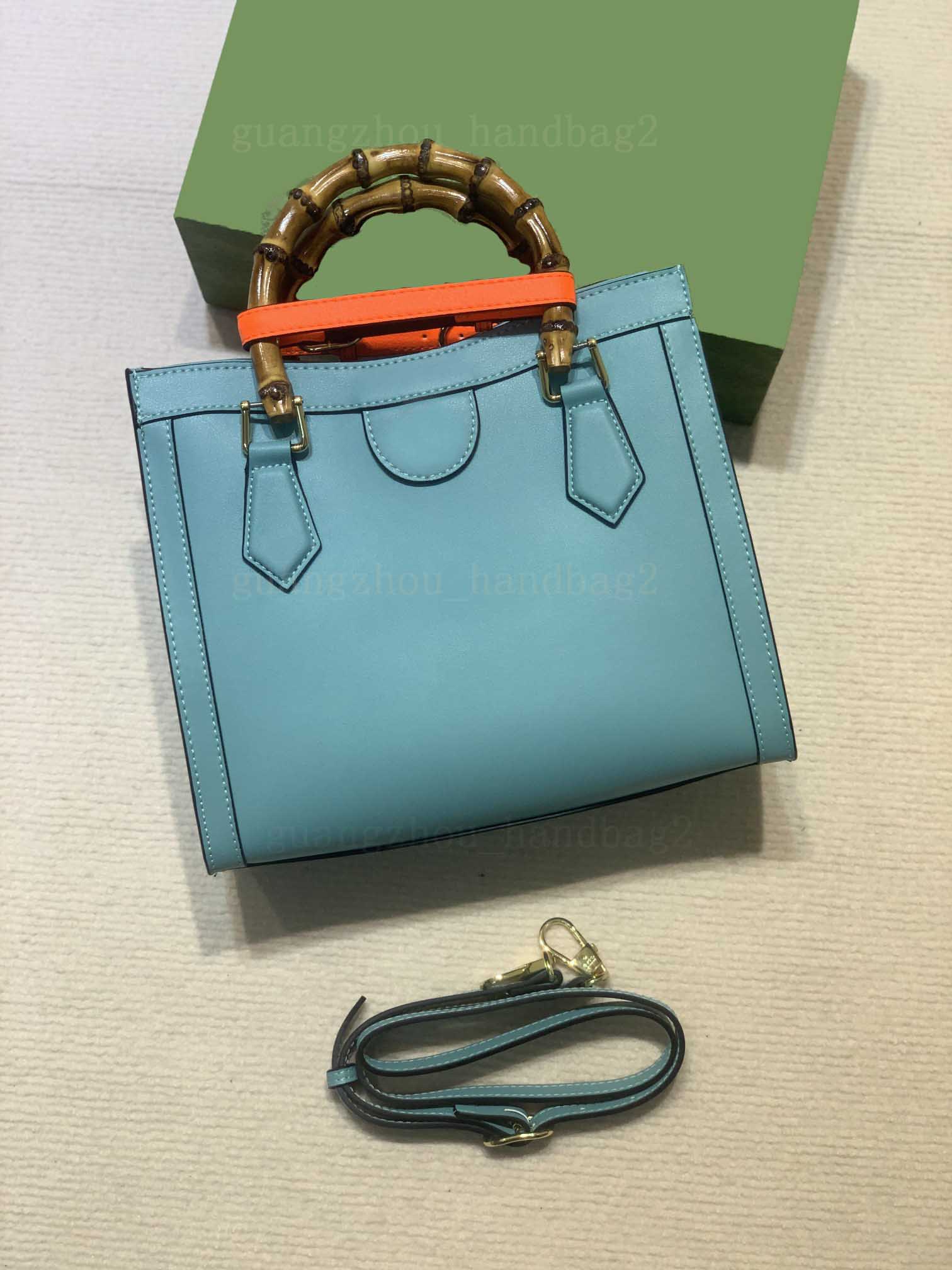 

Designer Totes Women Shopping Bags Diana Bamboo Tote Top quality Genuine Leather Bag Woman Men Tote Crossbody Fashion Handbag Wallet Card Pockets, Green