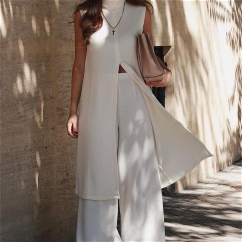 

Casual Dresses Women 2022 Fashion Solid Color High Neck Front Split Knit Dress Retro Sleeveless Sexy Streetwear, As picture