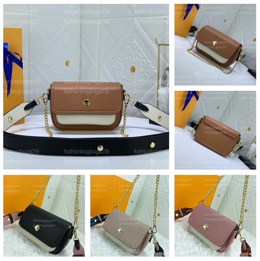 

Lockme Tender Chain Flap Shoulder Bag M58557 Black/ Rose Water/Greige Women Designer Vintage Handle Bag Luxurys Wallet Turn Lock Classic CrossBody M58555
