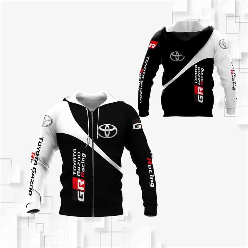 

2022 Hot New Spring and Autumn Men's Casual Fashion Hoodie 3d Printing Toyota Sweatshirt Super Large Zip Jacket 6xl, Lw-71