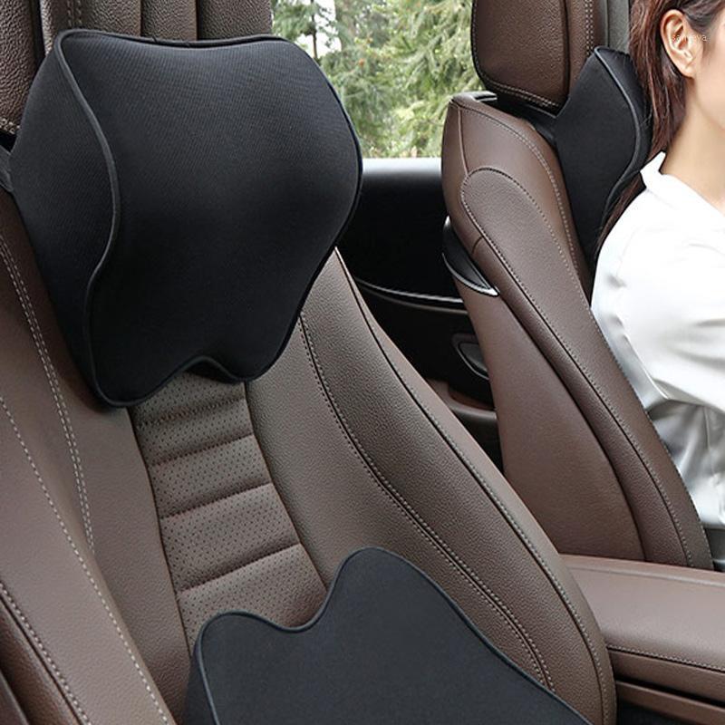 

Seat Cushions Memory Foam Car Headrest Head Cushion Neck Pillow Rest Cotton Cover For Auto Travel Support Fabric Soft Chair