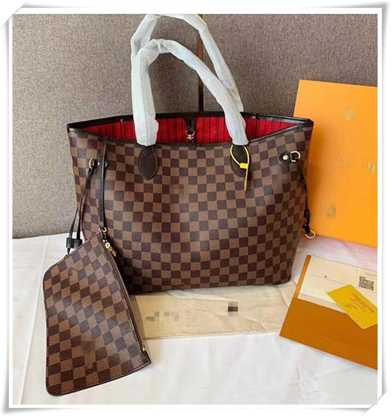 

New fashion women handbags ladies designer composite bags lady clutch bag shoulder tote female purse wallet MM size GGs LVs louiseity viutonitys LOUISS VUTTONSs, White