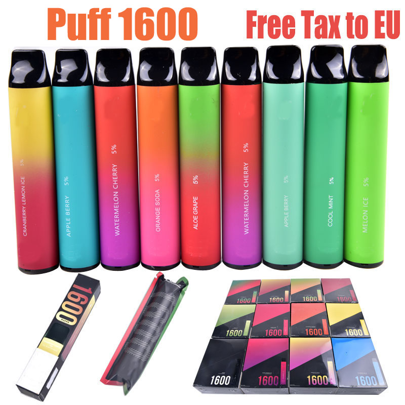 

Puff 1600 puffs Disposable Vape Pen E cigarettes 6.5ml Pods Device